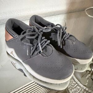 Jordan Gray and Bronze Kids Sneakers